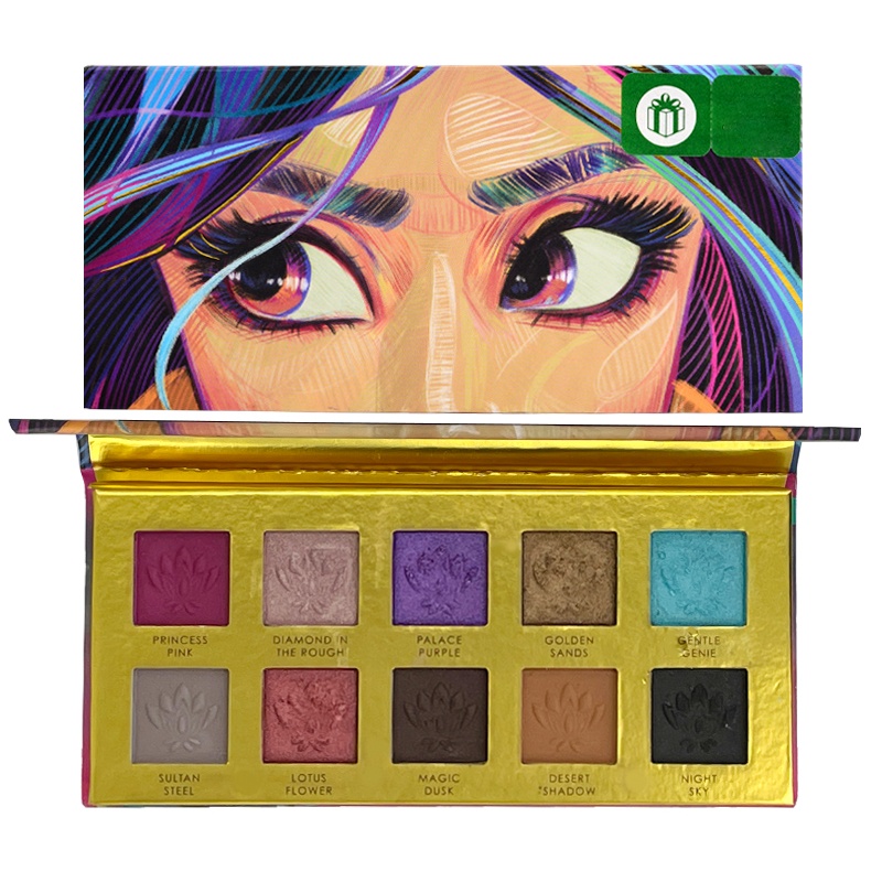 Cheap Vendor Private Label 10 Colors With Mirror Luxury High Pigmented Embossing Neon Matte Shimmer Eye Makeup Eyeshadow Palette