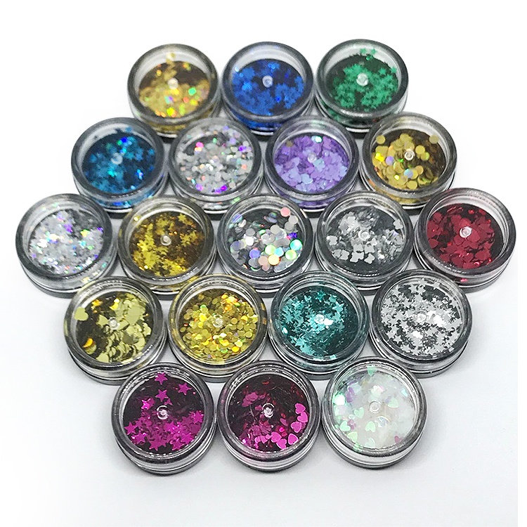 Wholesale High Quality Private Label Chunky Holographic Eyeshadow Glitter Powder Gloss Nail Hair Eye Face Body Art Mixed Glitter