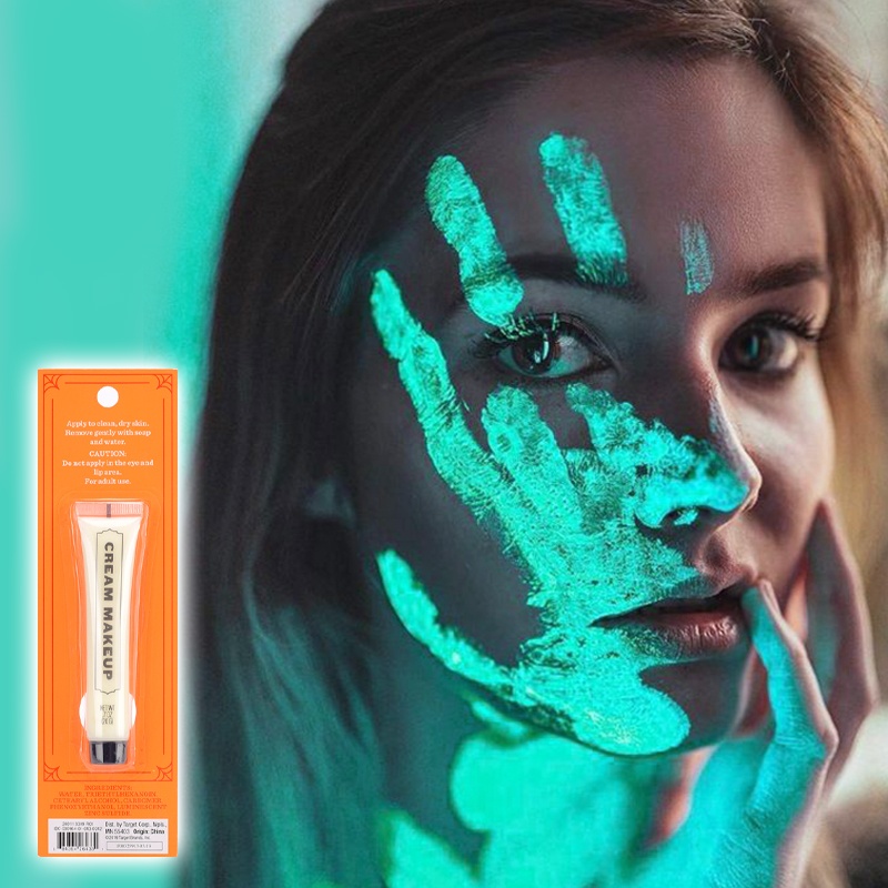 Professional Manufacturer Halloween Makeup Nontoxic Makeup Glow-In-The-Dark UV Neon Blacklight Fluorescent Body Face Paint Tube