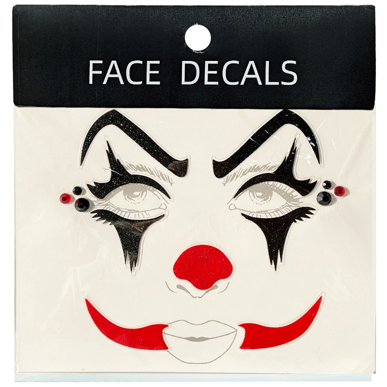 Low price Factory Wholesale Realistic Scar Ghost Atmosphere Masquerade Waterproof Temporary Halloween Makeup Face Tattoo Sticker