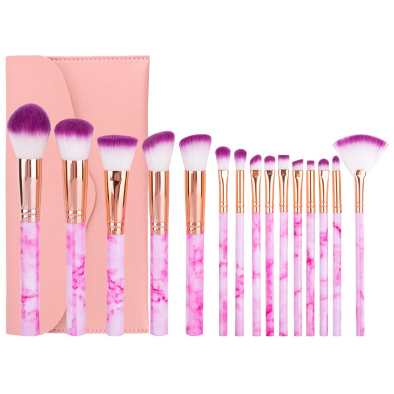 High Quality Professional Wholesale Custom Logo Private Label Vegan Natural Luxury Eye Face Tool With Bag Pink Makeup Brush Set